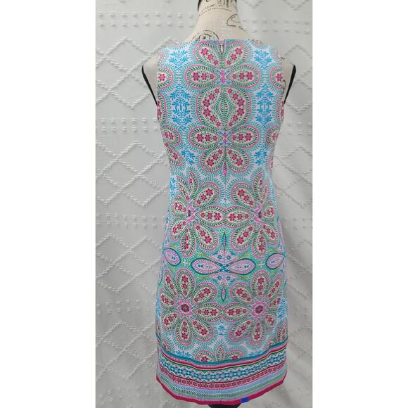 Maggy L Vibrant paisley tank summer sheath dress dress Size 4 Resort wear beachy - Picture 3 of 9